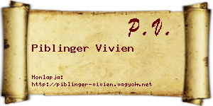 Piblinger Vivien névjegykártya